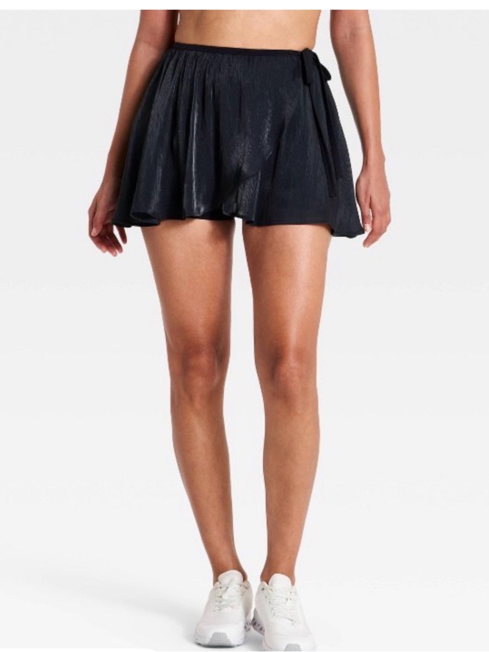 JoyLab Women's Black Active Plisse Wrap Short Skort Size XXL New